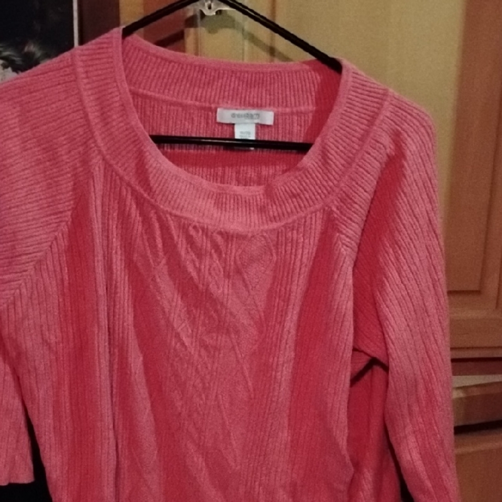 Dress Barn Coral Ribbed Sweater